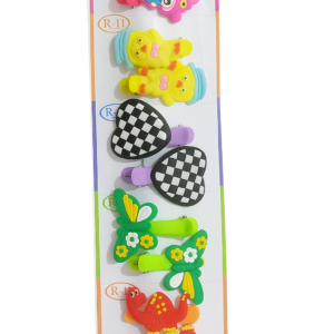 Cartoon Design Kids Hair Clip Set (Pack of 12 pcs / 6 Pairs)